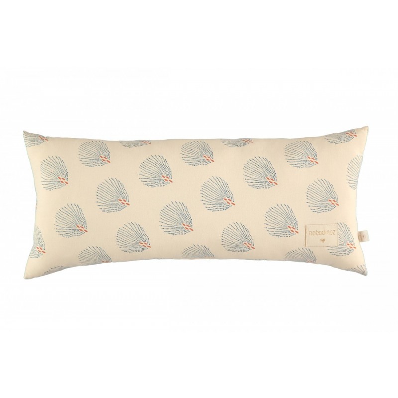 Coussin Hardy Long – Bleu Gatsby – Crème