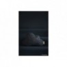 Coussin nuage – étoiles dorées – bleu nuit