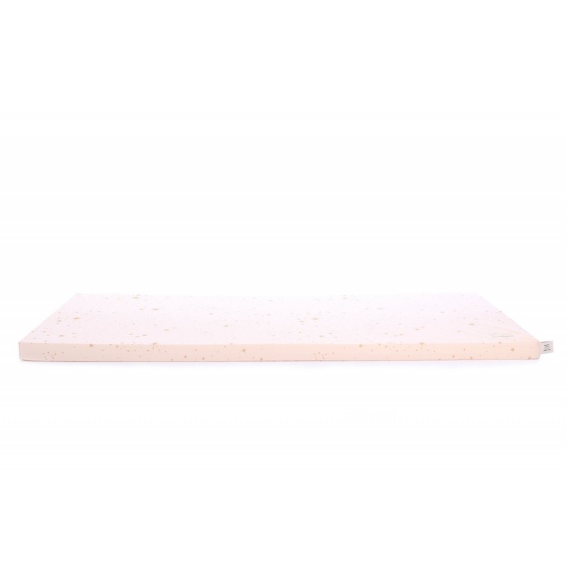 Matelas – St-Barth – étoiles dorées – rose rêvé Matelas – St-Barth – étoiles dorées – rose rêvé