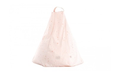 Pouf – Marrakech – étoiles dorées – rose rêvé