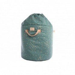 Sac de rangement – Bamboo – confettis dorés – vert magique