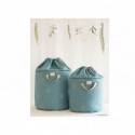 Sac de rangement – Bamboo – confettis dorés – vert magique