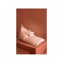 Coussin Aristote étoile velours – 40×40 – rose fleuri