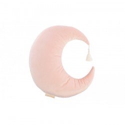 Cushion Velvet - Pierrot - Moon - Bloom Pink