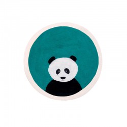 Tapis Panda en Feutre - Pasu turquoise pastel