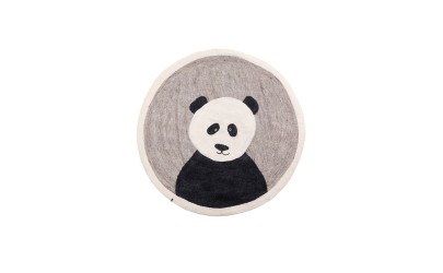 Round rug Ø120 cm – Pasu Panda - light stone
