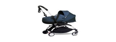 Stroller Babyzen YOYO2 Bassinet  Navy Blue + White Frame - Petit Toi Lausanne