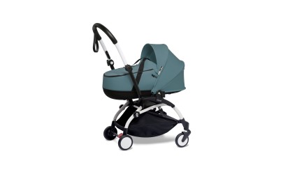 Poussette YOYO3 nouveau-né Nacelle Gingembre + Châssis Blanc