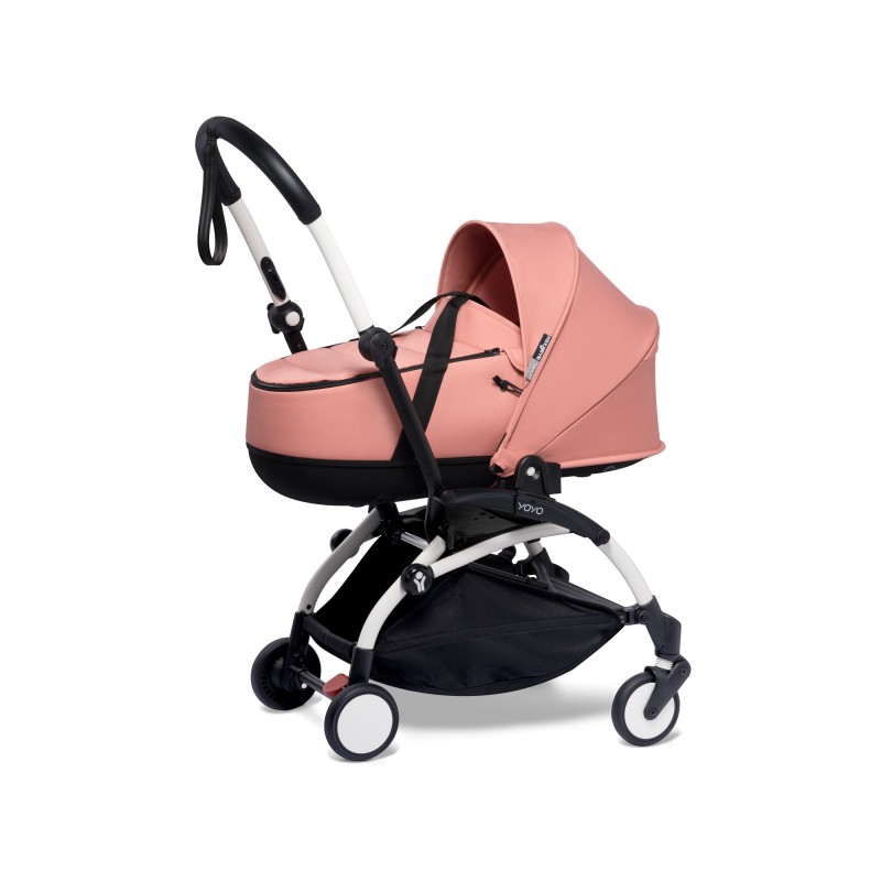 Poussette YOYO3 Nacelle Gingembre + Châssis Blanc Poussette YOYO3 Nacelle Gingembre + Châssis Blanc