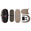 Poussette YOYO3 nouveau-né Nacelle Taupe, Châssis Blanc