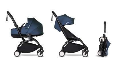 Babyzen YOYO2 stroller complete with Bassinet - Navy Blue and black frame - Petit-Toi