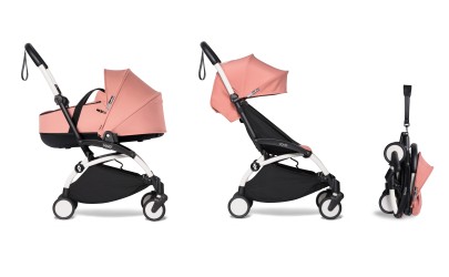 Babyzen YOYO2 stroller complete with Bassinet - ginger and white frame - Petit-Toi