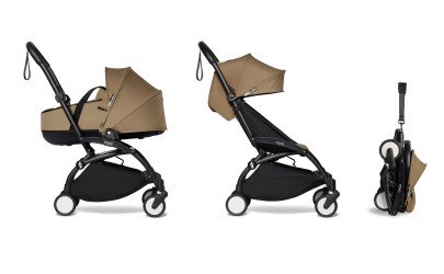Babyzen YOYO2 stroller complete with Bassinet - toffee and black frame - Petit-Toi