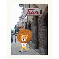 Poster - The Lion at hairdresser