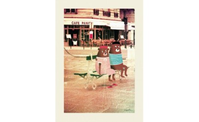 Bears in Paris poster by OMM Design - Petit-Toi