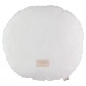 Round Newton Cushion White Nobodinoz Petit-Toi