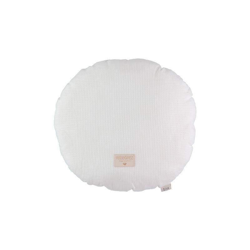 Round Newton Cushion White Nobodinoz Petit-Toi