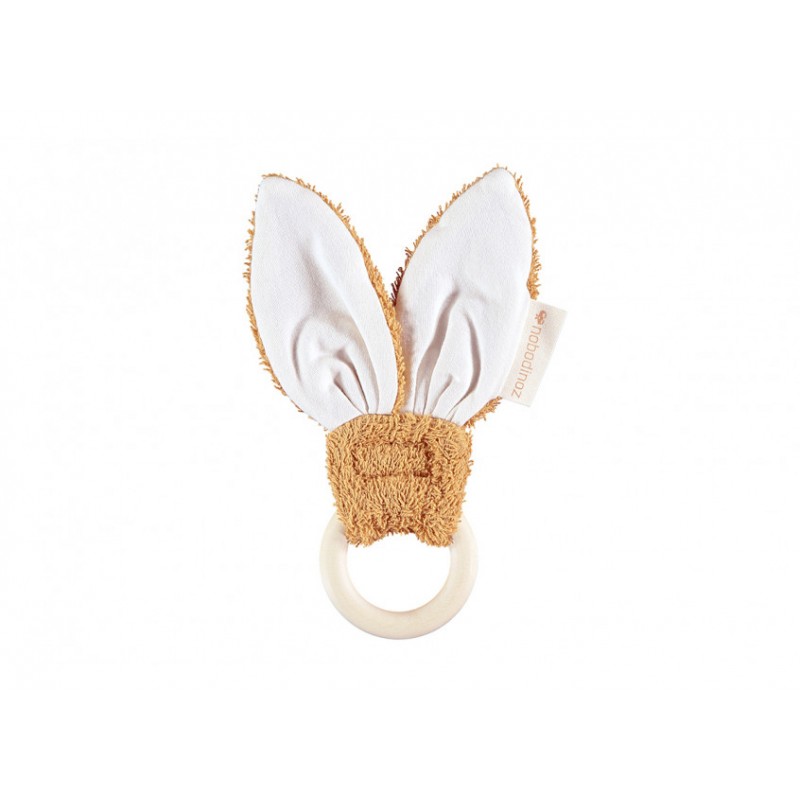 Teether Ring Bunny Caramel Nobodinoz Petit-Toi Teether Ring Bunny Caramel Nobodinoz Petit-Toi