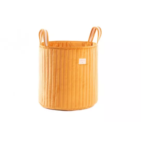 panier-rangement-velours-savanna-jaune-farniente-nobodinoz-petit-toi-lausanne