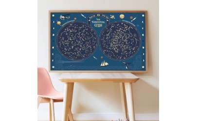 Poster géant découvrir la carte du ciel Poppik Petit-Toi