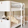 low bunk bed wood mini collection white oak Oliver Furniture Petit-Toi