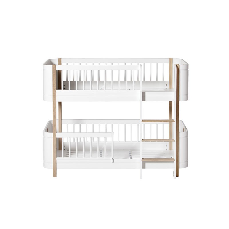 low bunk bed wood mini collection white oak Oliver Furniture Petit-Toi