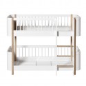 low bunk bed wood mini collection white oak Oliver Furniture Petit-Toi