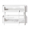 low bunk bed wood mini collection white Oliver Furniture Petit-Toi