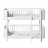 low bunk bed wood mini collection white Oliver Furniture Petit-Toi