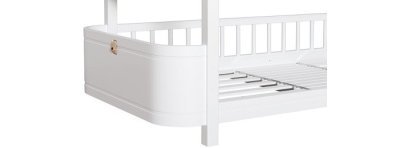 low bunk bed wood mini collection white Oliver Furniture Petit-Toi
