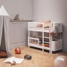 low bunk bed wood mini collection white Oliver Furniture Petit-Toi