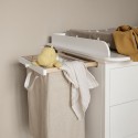 Baby Dresser 3 Drawers with Changing Table – White  | Wood Collection