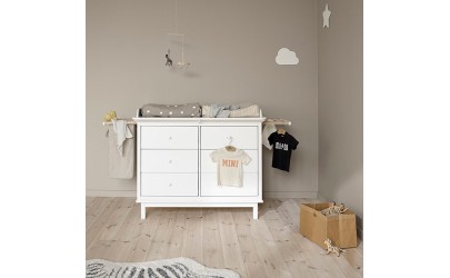 Wood Nursery Dresser and changing tabe - Oliver Furniture