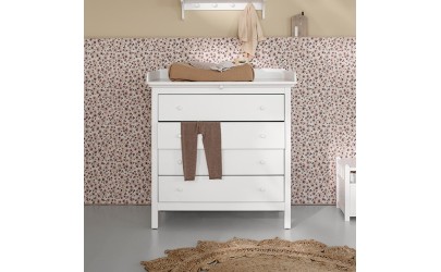 Commode – Seaside Collection – Blanc (4 tiroirs)