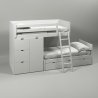 Train  Bed +  Wardrobe/Drawers + Storage Steps Muba Design - Petit Toi