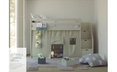 Loft Bed + Tepee + Storage Steps Muba Design - Petit Toi