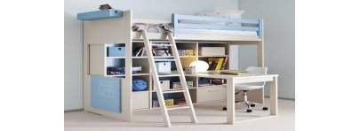 Lit mezzanine XL + Echelle Muba Design - Petit Toi