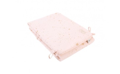 Cot bumper nest gold stella dream pink Nobodinoz Petit-Toi