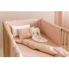 Cot bumper nest white bubble misty pink Nobodinoz Petit-Toi