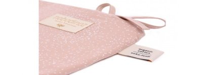 tour de lit nest bulles blanches vieux rose Nobodinoz Petit-Toi