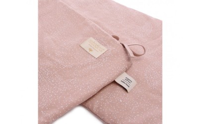 tour de lit nest bulles blanches vieux rose Nobodinoz Petit-Toi