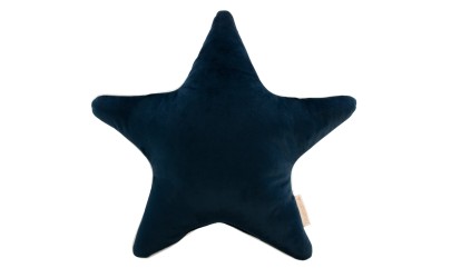 Coussin Aristote étoile velours bleu nuit Nobodinoz Petit-Toi