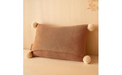 Knitted Cushion So Natural Biscuit Nobodinoz Petit-Toi