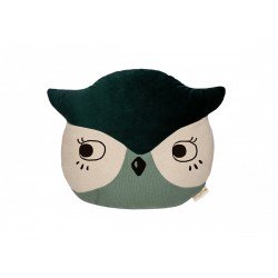 Owl Cushion - Eden Green