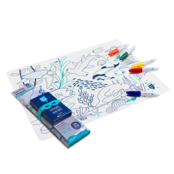 Coloring placemat set - Barrier Reef (Coral)