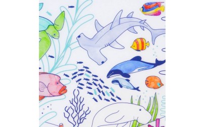 Coloring placemat set Barrier Reef Coral - Petit Toi - Lausanne