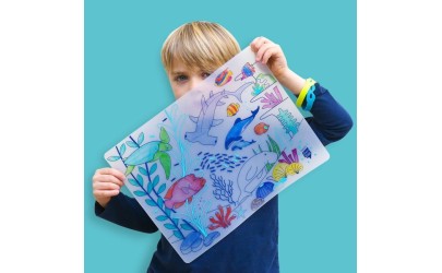 Coloring placemat set Barrier Reef Coral - Petit Toi - Lausanne