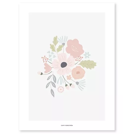 Poster Round Flowers Bouquet Lilipinso Petit-Toi