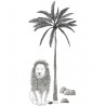 Stickers XL - Arbre et lion