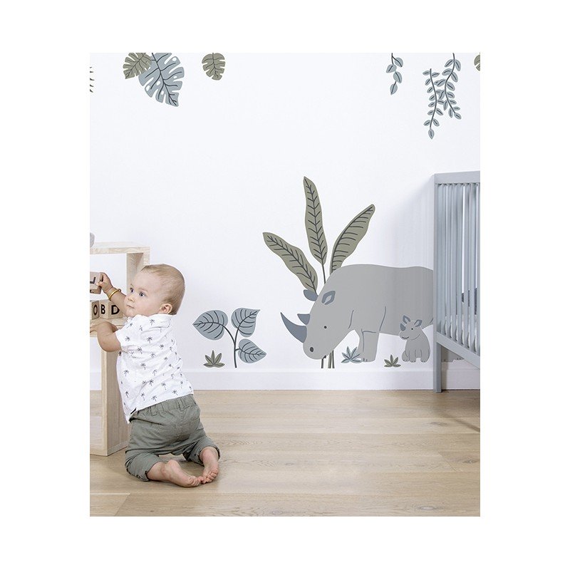 Stickers sheet rhinoceros Lilipinso Petit-Toi Stickers sheet rhinoceros Lilipinso Petit-Toi